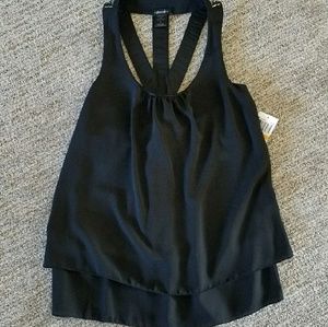 NEW Black Stoosh Blouse with embellished straps